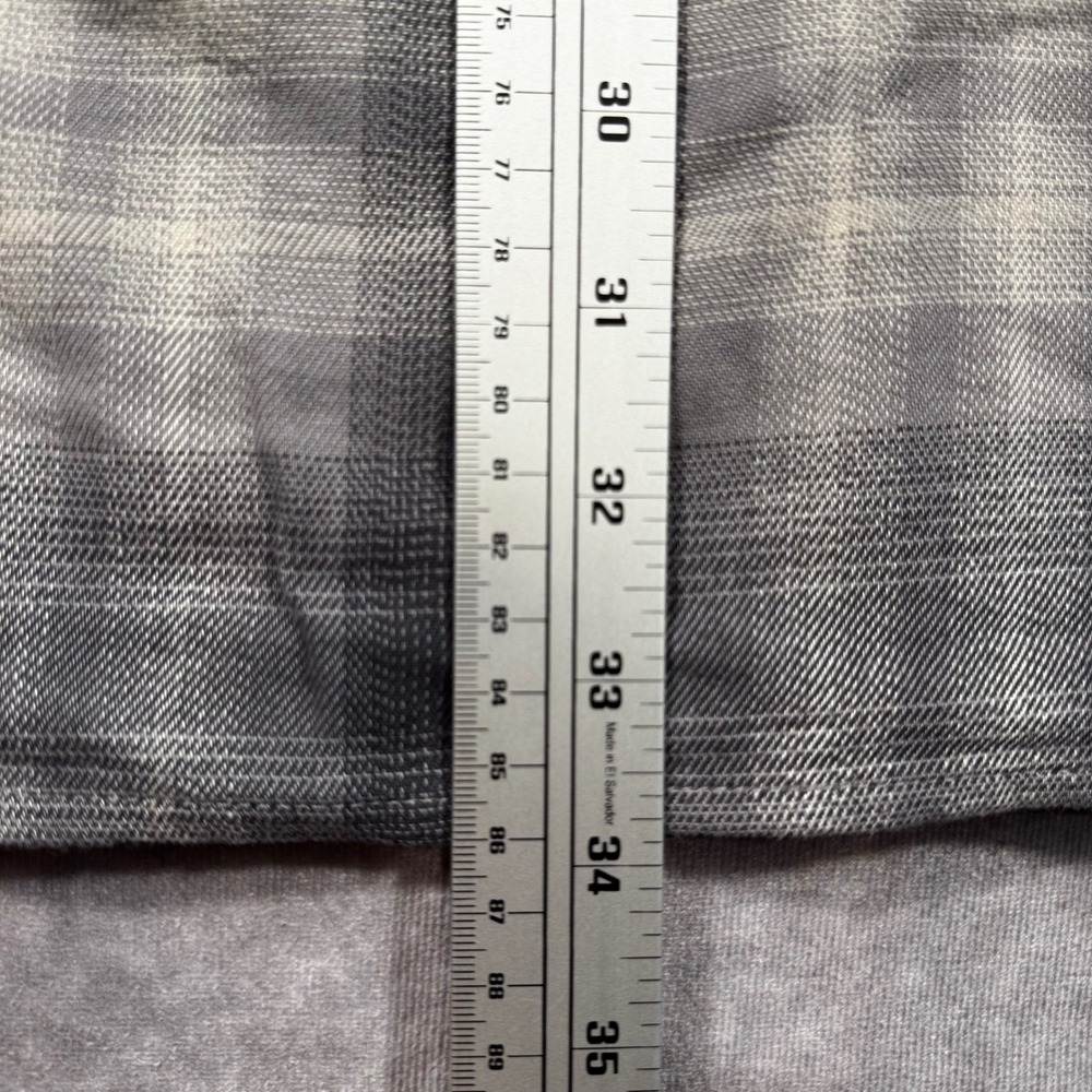 Carhartt Rugged Flex Pearl Snap Flannel Shirt Mens XL Tall Grey Relaxed Fit - Picture 7 of 8